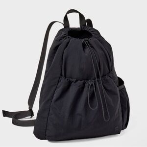 Black Drawstring Backpack - All In Motion, 20L, Recycled Nylon NWT